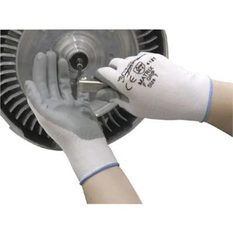 Pro-Safe Size 9 Glove White with Grey Nitrile Foam