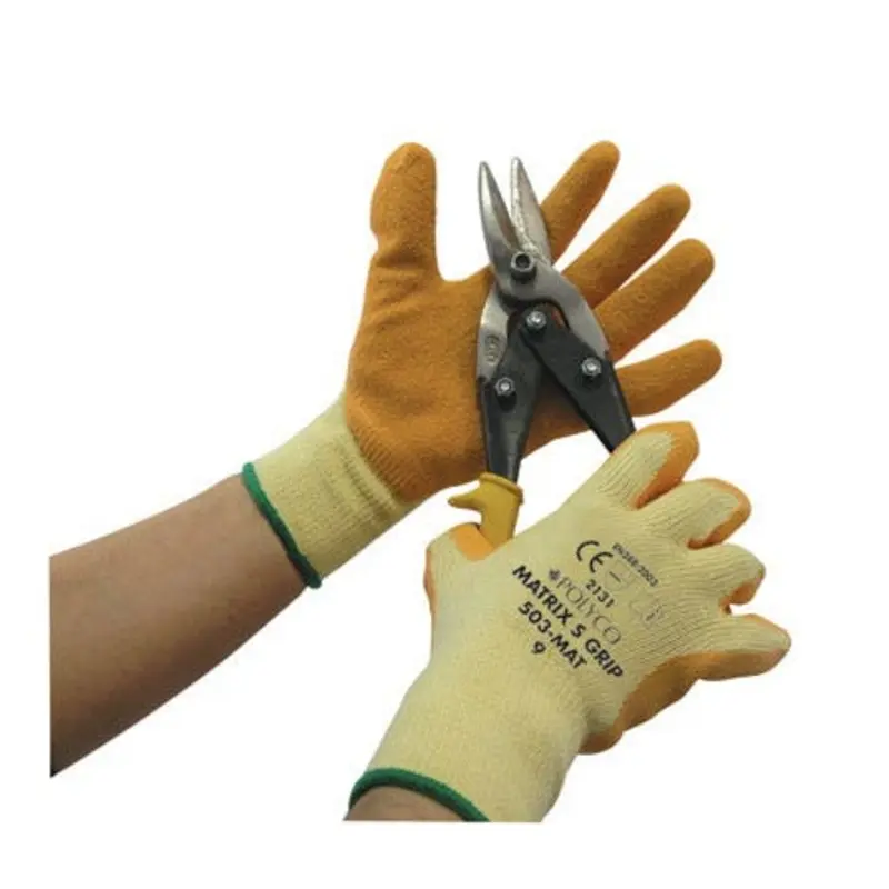 Pro-Safe Size 9 Latex CoatedGlove - Orange / Yellow