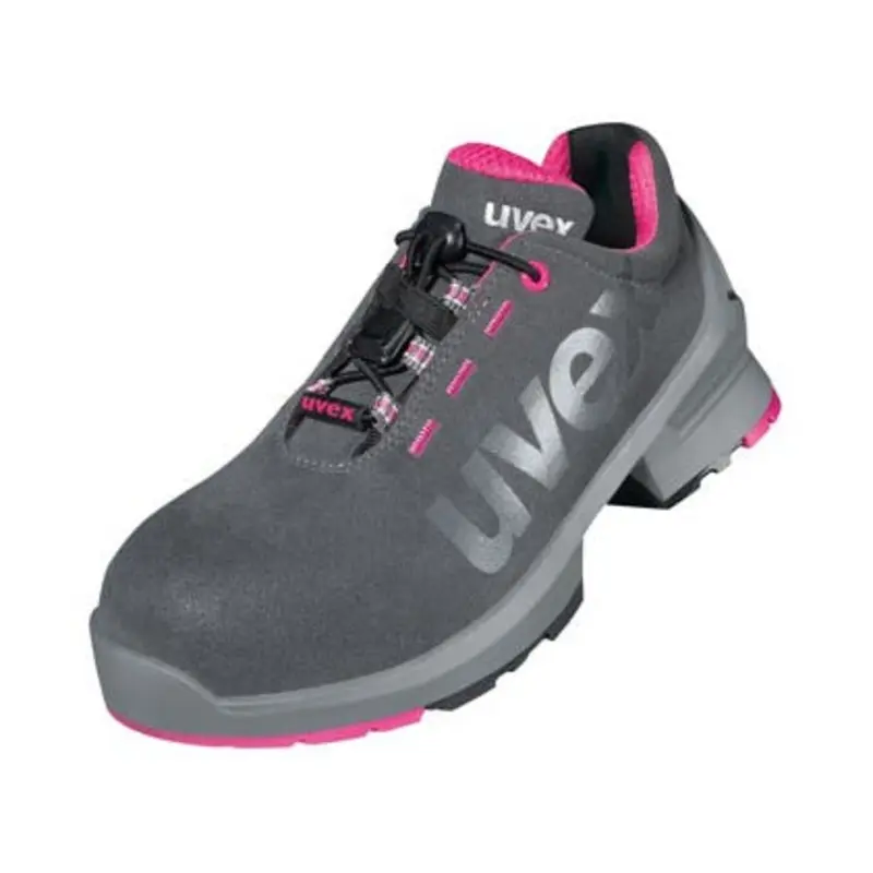 UVEX Size 9 1 Ladies Safety Trainers - Grey/Pink