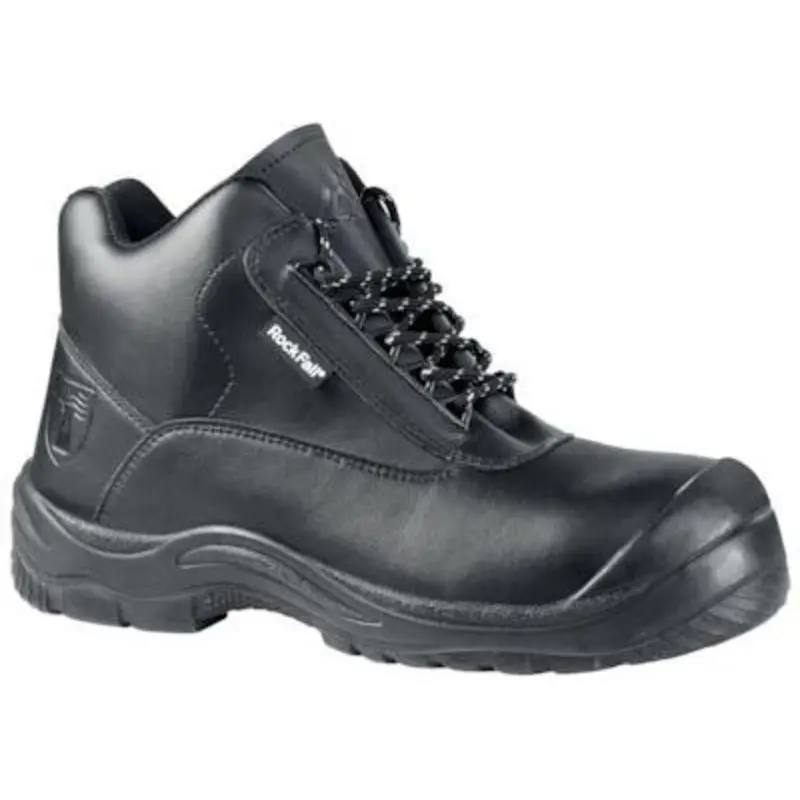 Rock Fall Size 9 Black Rhodium Chemical Resistant Safety Boots