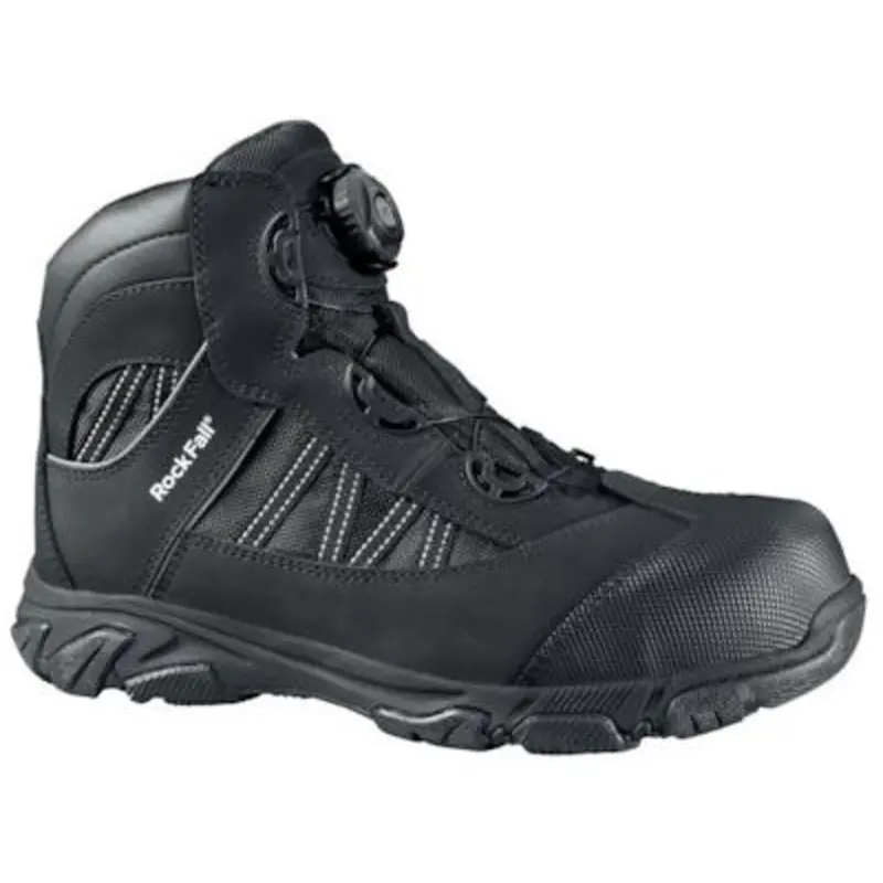 Rock Fall Size 9 Ohm Electrical Hazard Safety Boots - Black