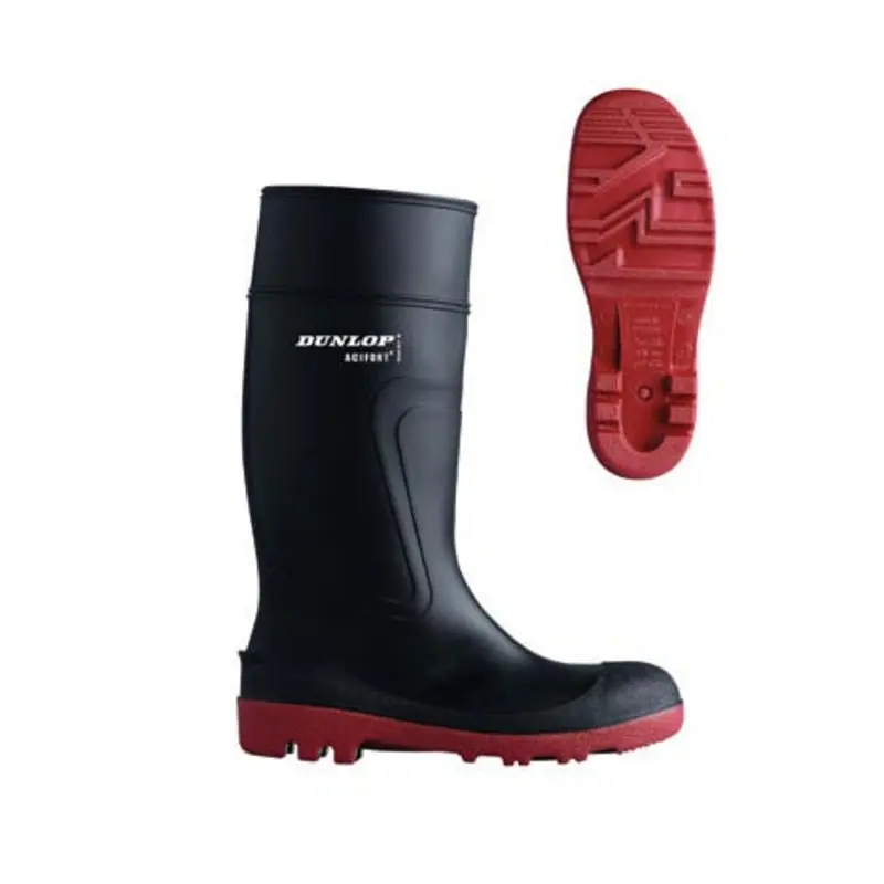 Dunlop Size 8 Black Acifort Warwick Full Safety Wellingtons