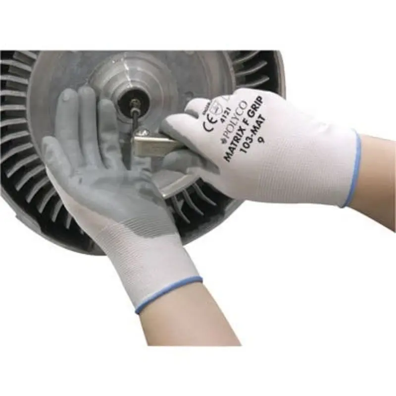 Pro-Safe Size 7 Glove White with Grey Nitrile Foam