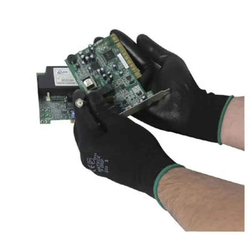 Polyco Size 7 Glove With Pu Coating - Black