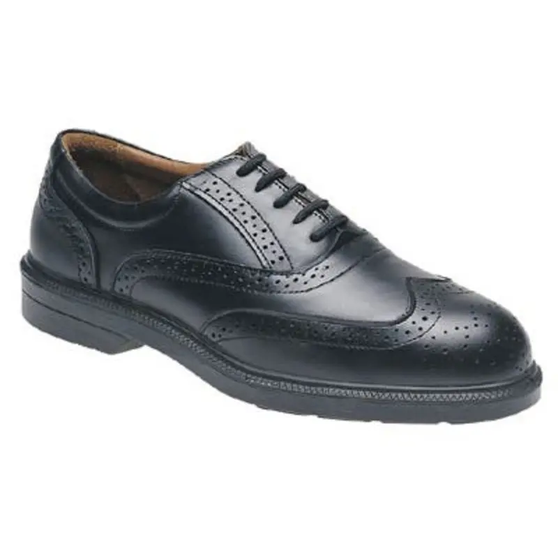 Toesavers Size 11 Brogue Safety Shoes - Black