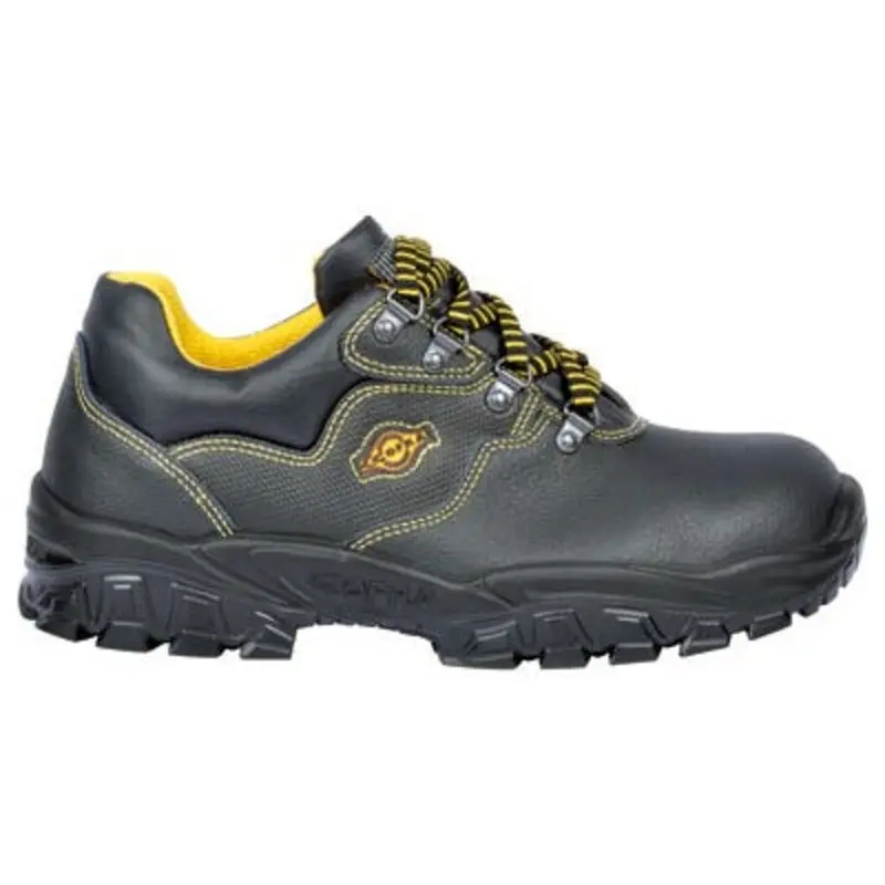 Cofra Size 10 - Tamigi Safety Shoes S1P SRC - Black/Yellow