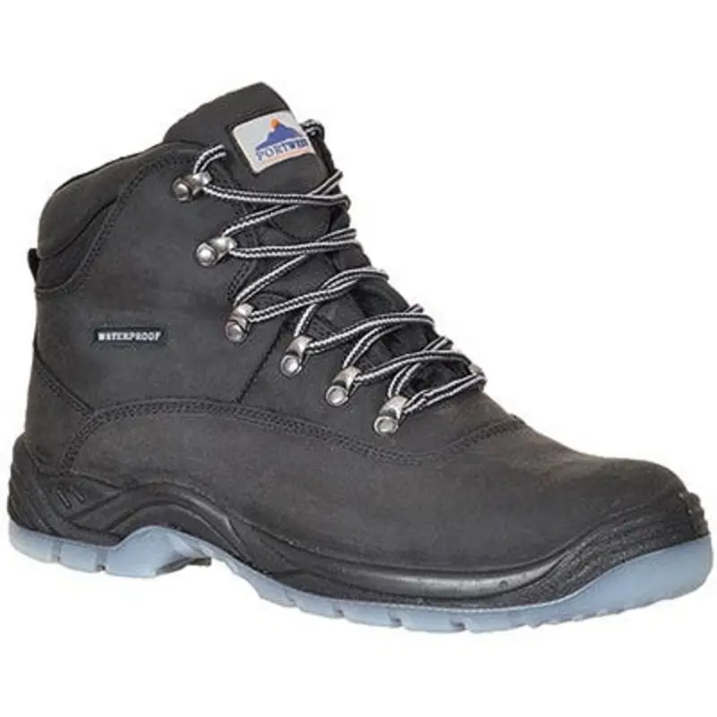 Portwest Size 10 - Steelite All Weather Safety Boots - Nubuck Black