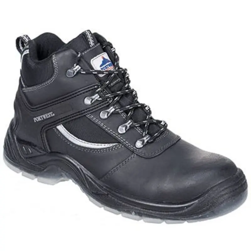 Portwest Size 10 - Steelite Mustang Safety Boots 360 Degree Comfort - Black