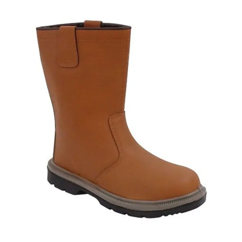 Portwest Size 10 - Steelite Rigger Safety Boots S1P/SRC - Tan